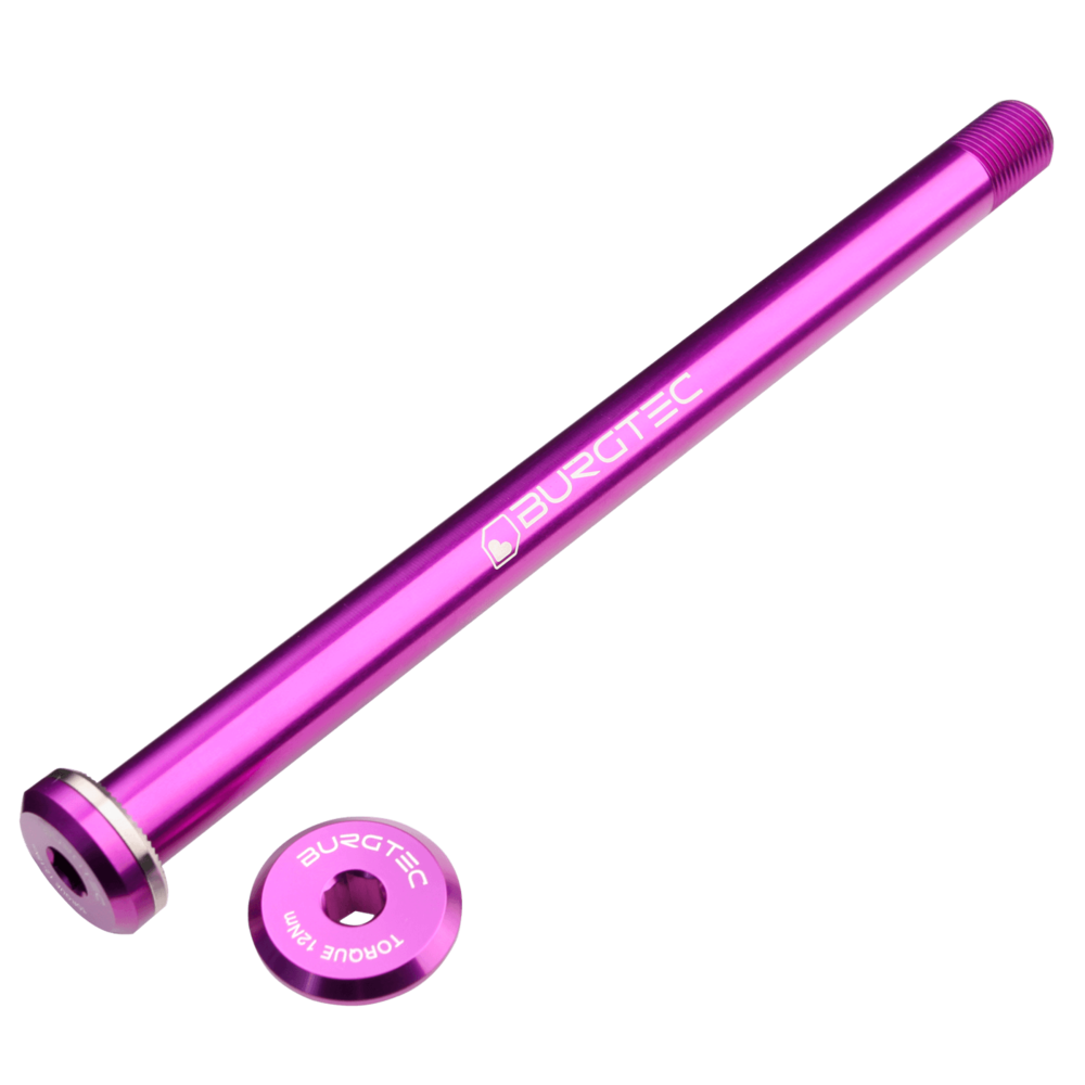 Burgtec Santa Cruz Rear Axle Skewer 12x168.5mm M12x1.0 Purple Rain