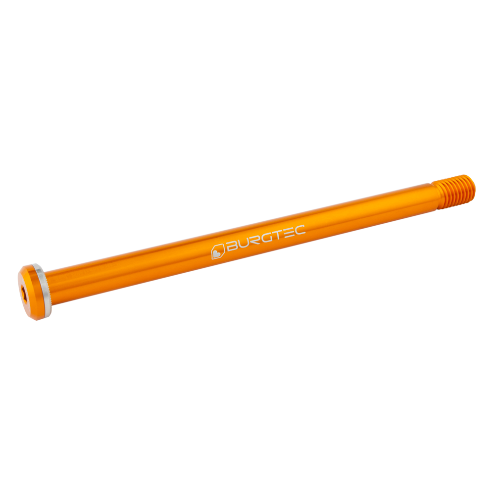 Burgtec Iron Bro Rear Axle 12x180mm M12x1.75 Orange Skewer