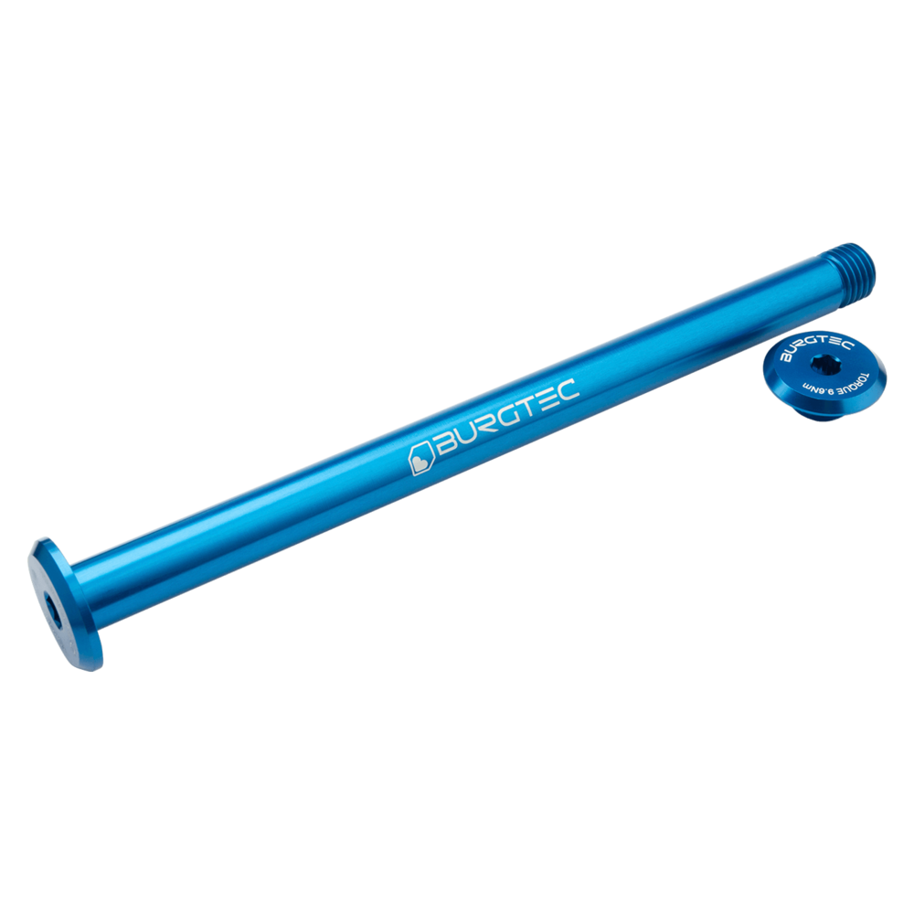 Burgtec Evil Rear Axle 12x180mm M12x1.5 Superboost+ Blue
