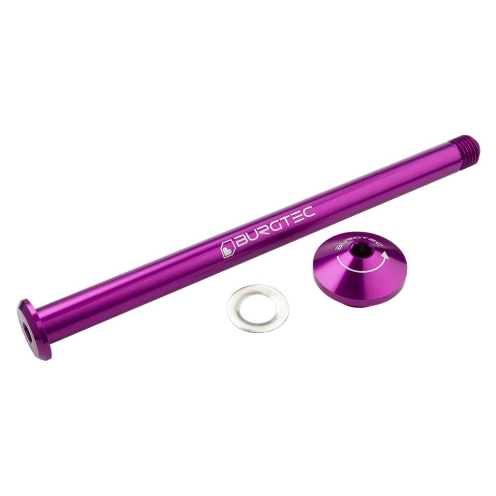 Burgtec Yeti 171mm M12x1.5 Rear Axle Purple Rain Skewer