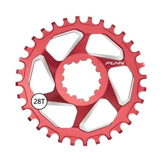 Funn Solo Dx Chainring Red 28T For Dm Cranks