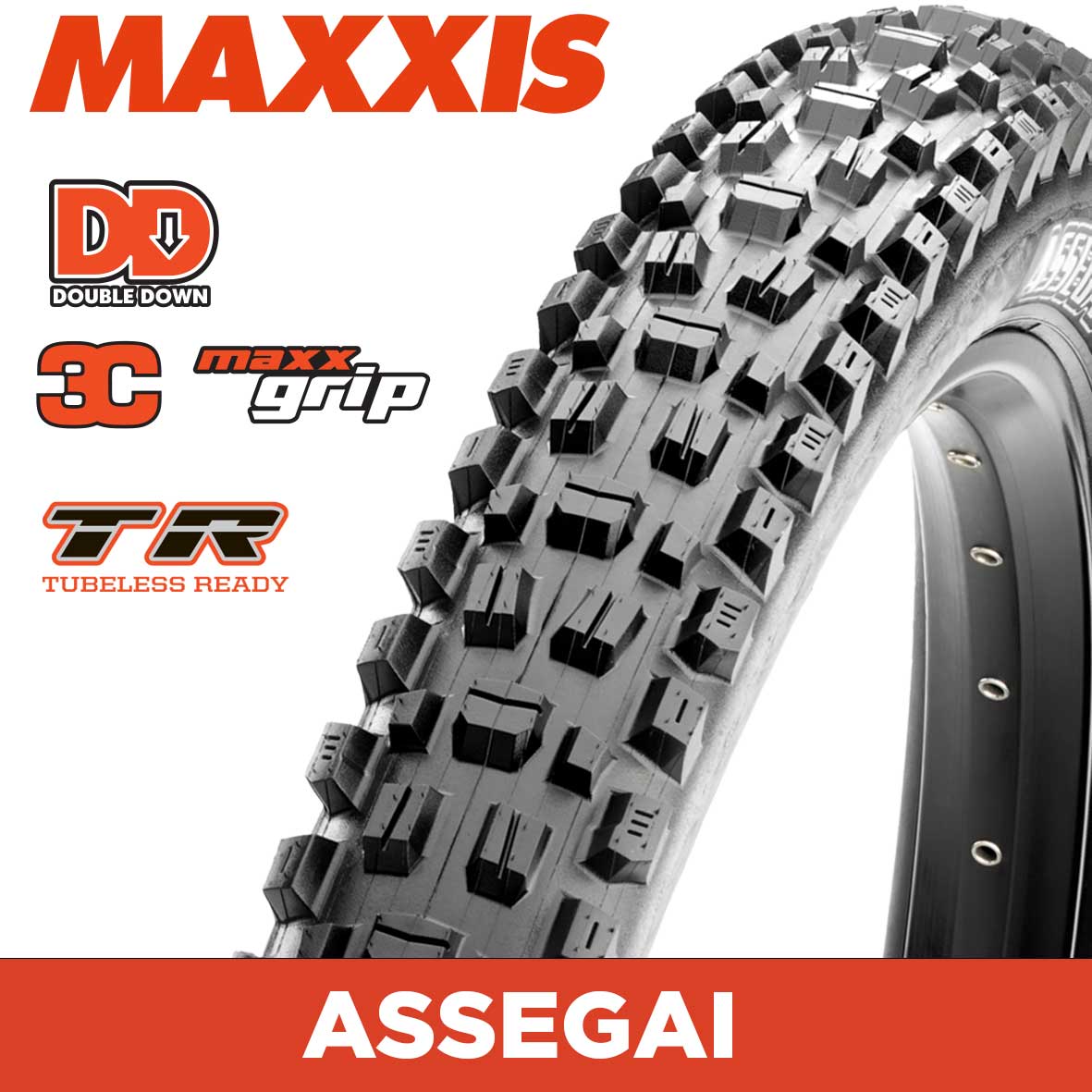Maxxis Assegai 29 X 2.60 Dd 3C Tr All Mountain Tyres - 29"
