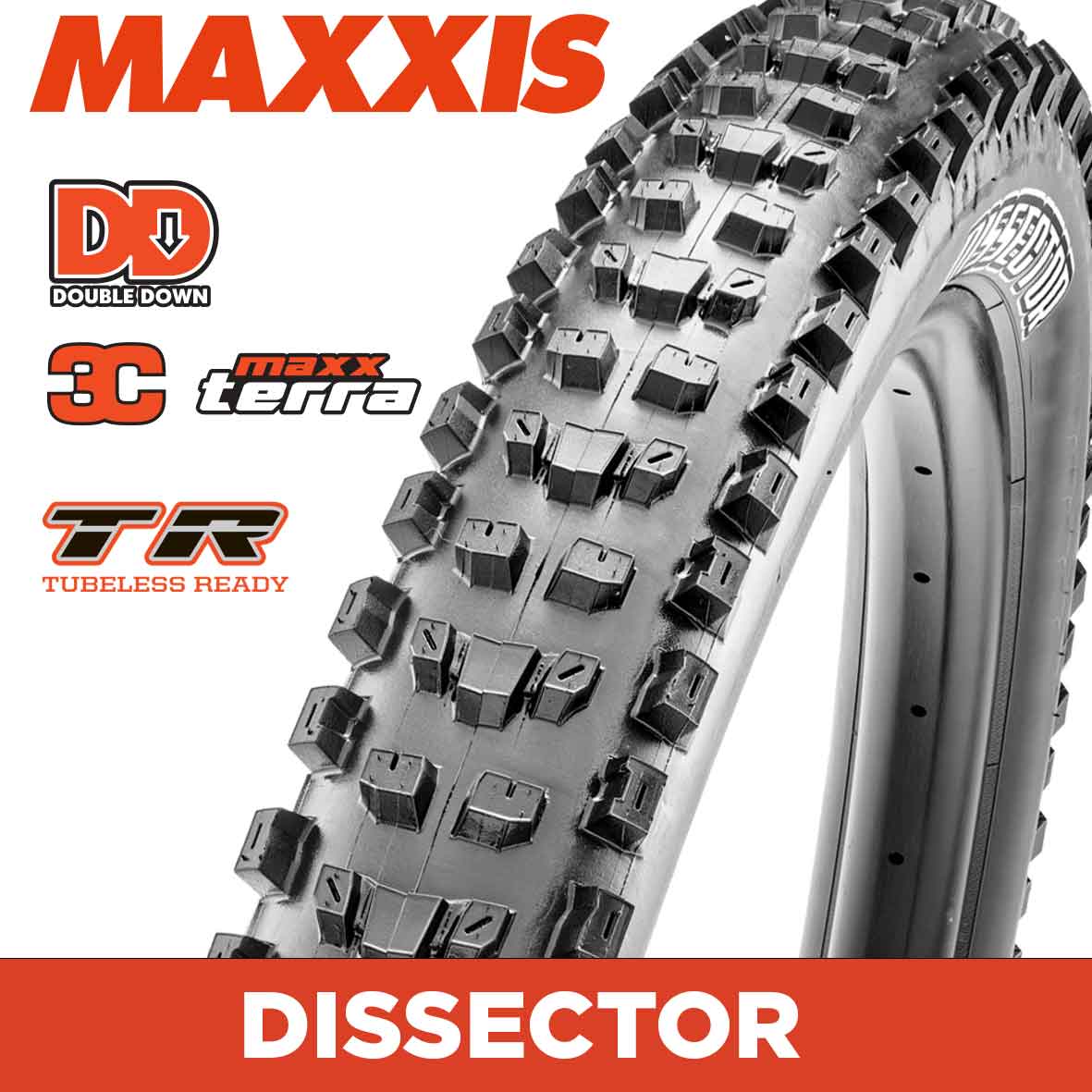 Maxxis Dissector 29 X 2.40 Dd 3Cmt Tr All Mountain Tyres