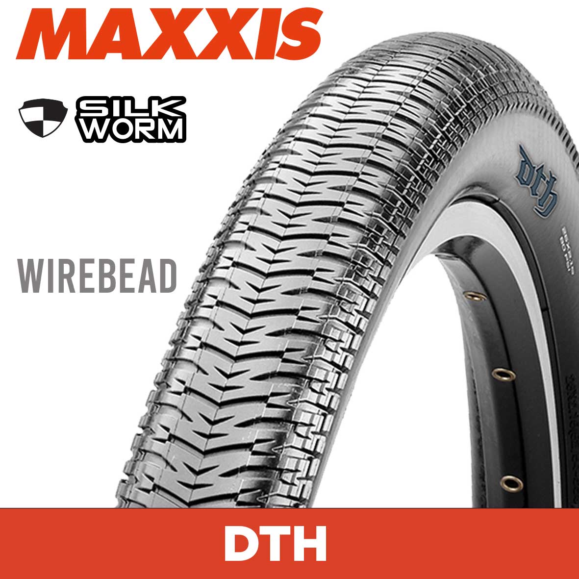 Maxxis Dth 24 X 1.75 Wire 120Tpi Bmx Tyres