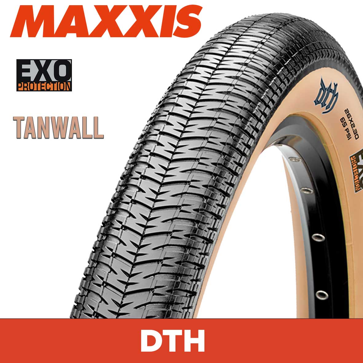 Maxxis Dth 26 X 2.15 Tan Urban Tyres - High Performance