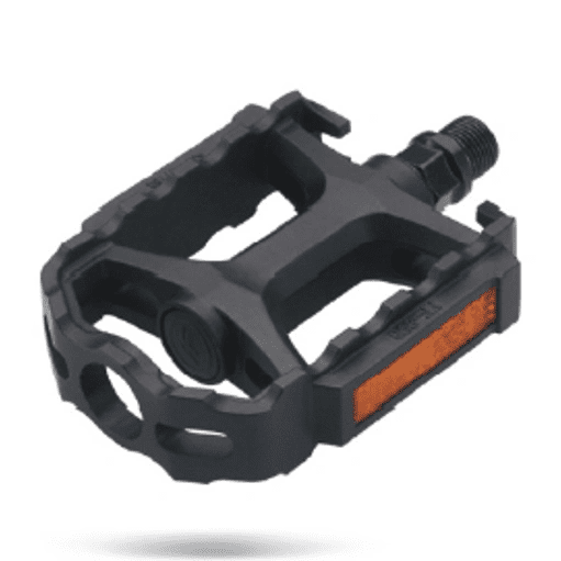 Qbp Plastic Pedals 9/16" Black - Durable Lightweight Bike Pedal