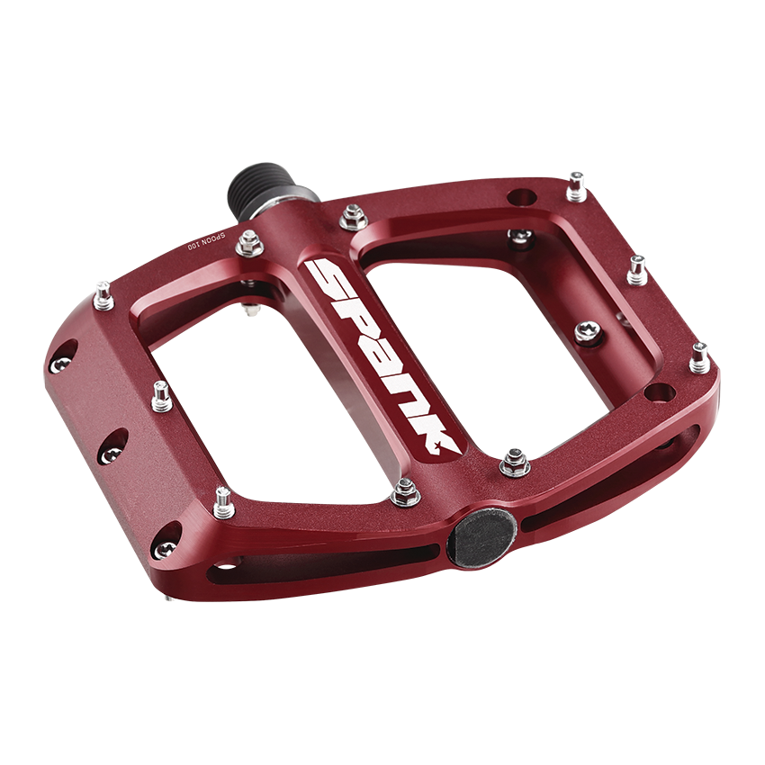 Spank Spoon 90 Flat Pedals Small Red 9/16"