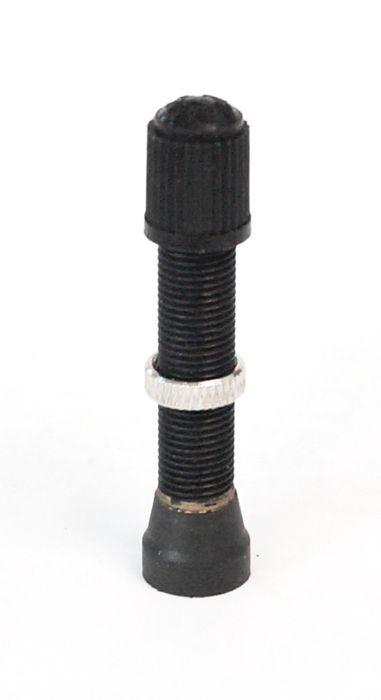 Brass Tubeless Schrader Valve - 45mm Length, Black Finish
