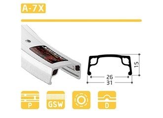 Shining A-7X 18" Rim - 36H - Schrader Valve - Rim Brake - Silver