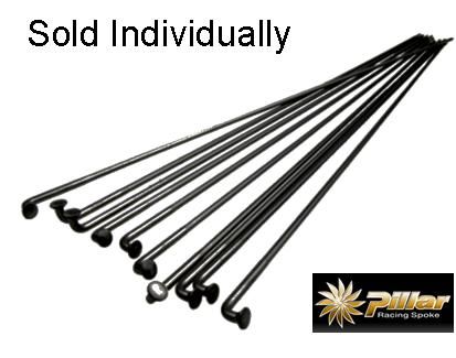 Pillar PD1415 Double Butted Spoke - 298mm BLACK