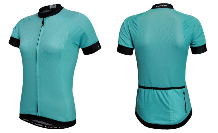 FUNKIER Parma MINT Women-s Jersey - Short Sleeve, Full Zip, Large
