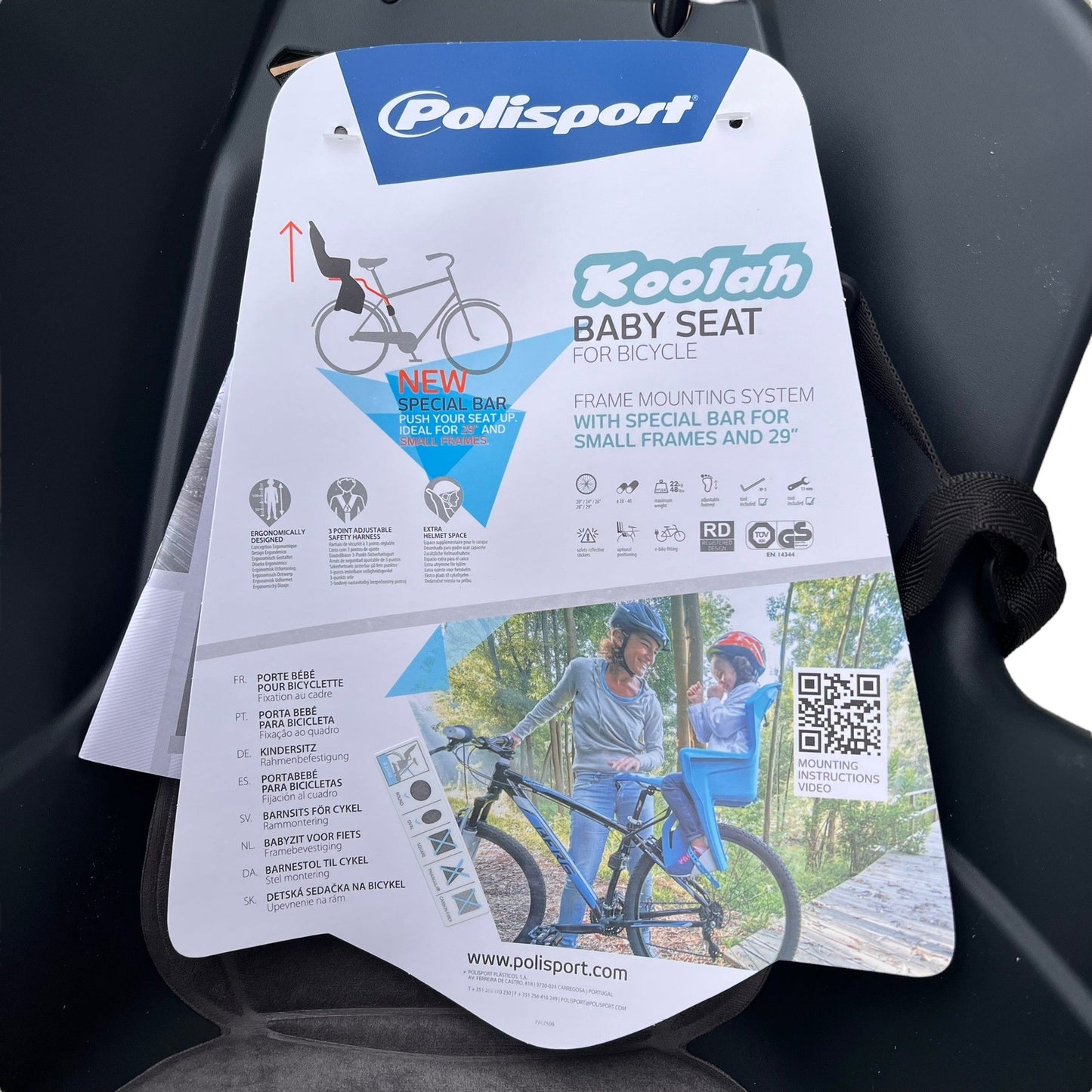 Polisport Koolah 29ER Baby Seat with 3-Point Harness & Security Belt