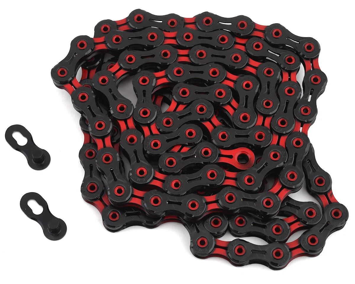 KMC DLC11SL 11-Speed Chain - Red/Black - Diamond Hard