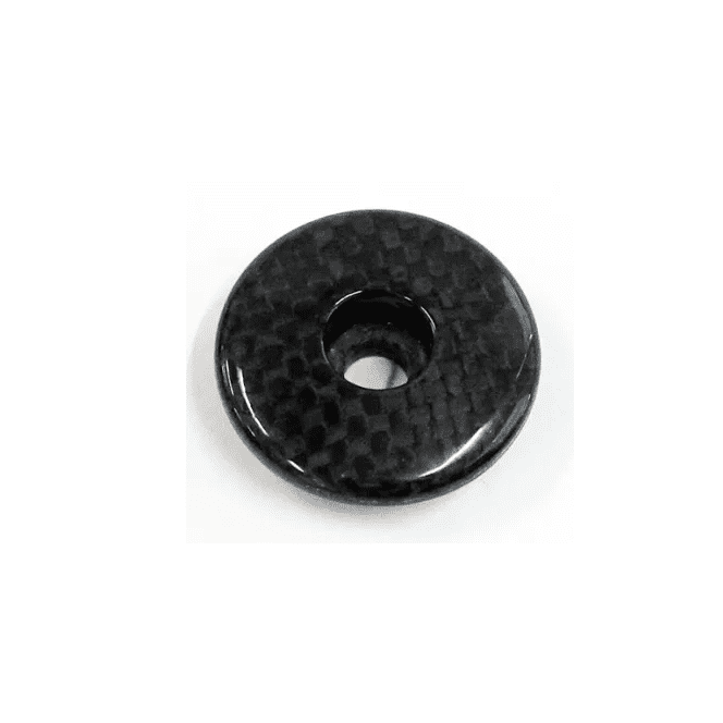 1 1/8" Carbon Fiber Top Cap - Black Gloss Finish