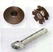 1" Star Nut with Black Plastic Cap