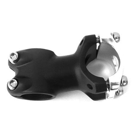 Ahead 28.6mm Ext 60mm Stem 31.8mm Bar Bore, +/-7 Degree Rise, Black/Black Clamp, 4 Silver Bolts