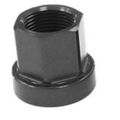 Alloy Axle Nut - Flange Type, M14, Black