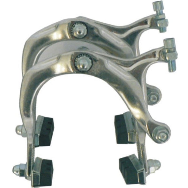 Alloy Caliper Brake Set - Front & Rear, Nutted, Silver