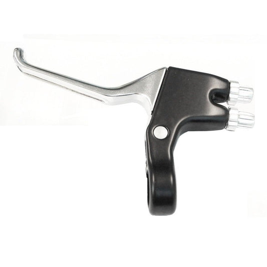 Alloy Dual Cable Left Hand Brake Lever - BLACK/SILVER