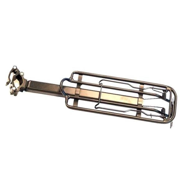 Alloy Rear Carrier for Bikes - QR Mount, Spring Bow, 5kg Load Limit