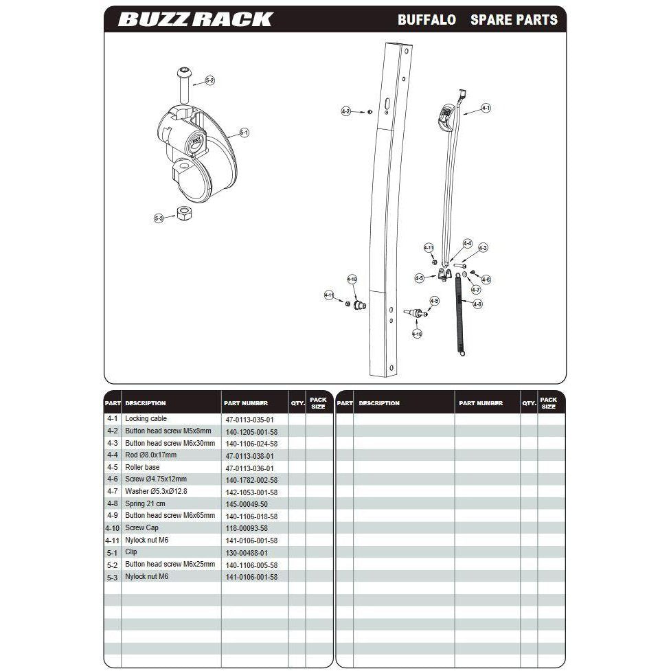 BUZZRACK Buffalo 4 Tow Ball Bike Rack - Dual Arm Design