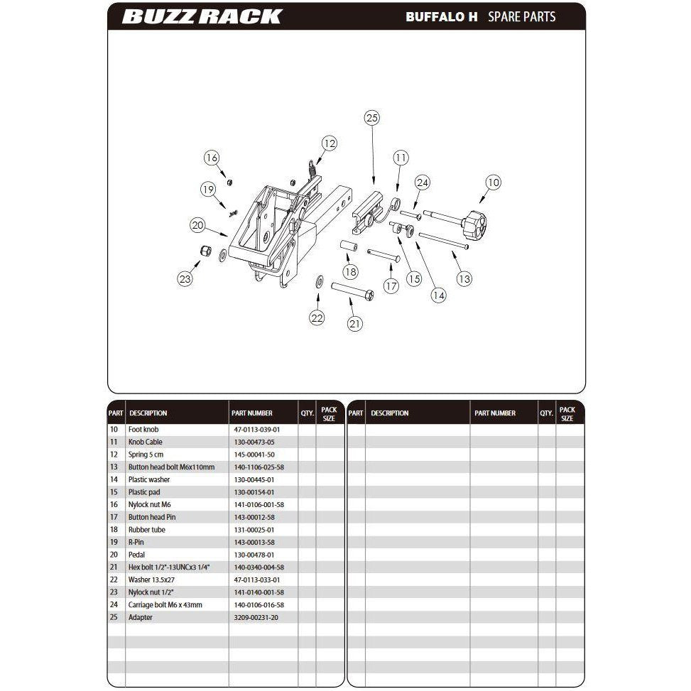 BUZZRACK Buffalo H4 Hitch Bike Rack - 4 Bikes