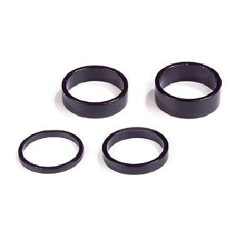 Black Alloy Spacer Set - 1 1/8, 2-10mm - Universal Fit
