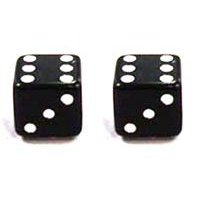 Black Dice Valve Caps - 2 Pack