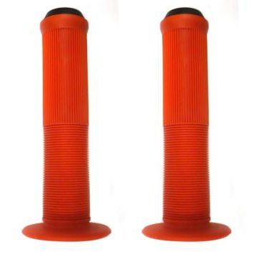 Bulletproof Orange Grips 140mm with Flange & End Plugs