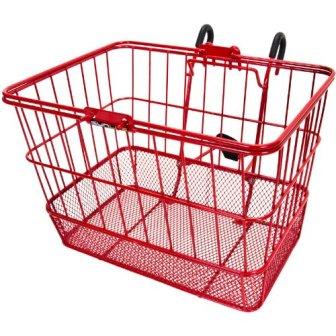 CleverMount Front Mesh Basket Quick Release Mounting, Red, 34x26x24cm
