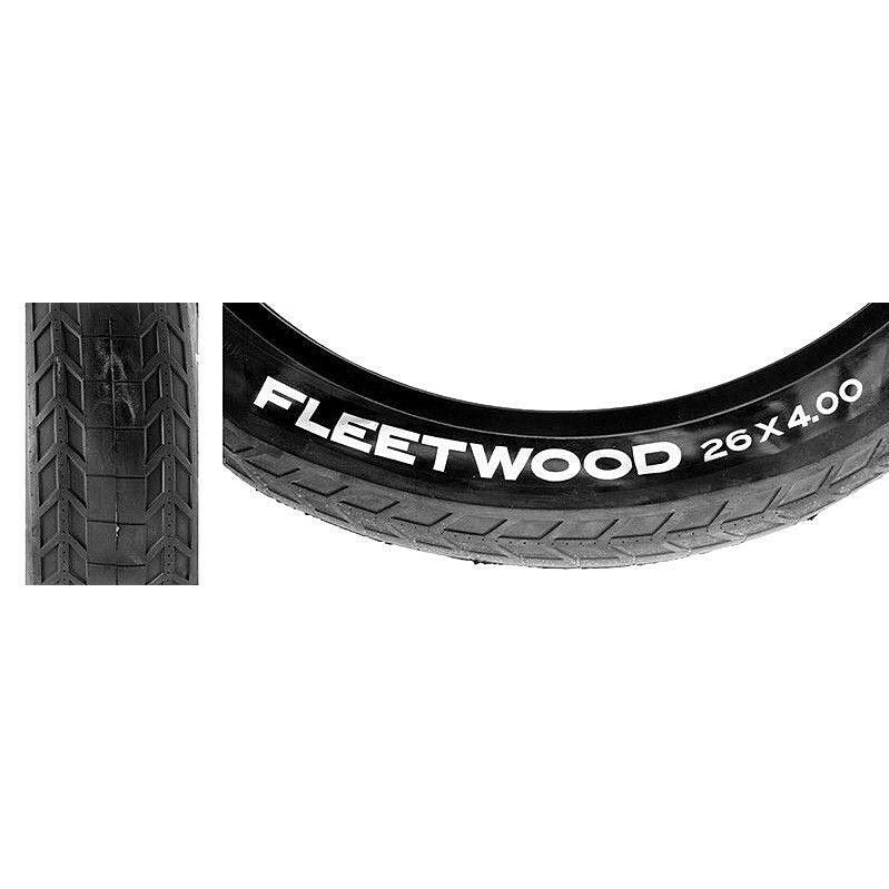 Duro TYRE 26 x 4.0 Duro, Fleetwood, Fat Bike Slick Tread, wire bead, Black