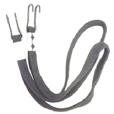 Elastic Carrier Strap 609mm Long, Flat Type, Twin Hooks, Black