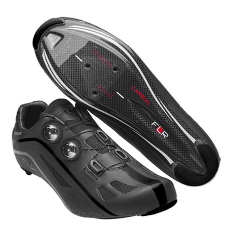 FLR Shoes F-XX-II Elite Road Shoes with R500 Carbon Outsole - Size 40, Black
