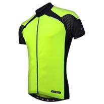 FUNKIER Firenze-K Kids Jersey - NEON/Black, Short Sleeve, Full Zip
