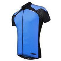 FUNKIER Firenze-K Kids Jersey - Ocean Blue, Short Sleeve, Full Zip, Size 14