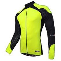 FUNKIER Firenze Kids Jersey - NEON/Black, Long Sleeve, Full Zip, Size 8