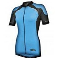 FUNKIER Firenze Women-s Jersey - Lt. Blue, Short Sleeve, Full Zip, Large
