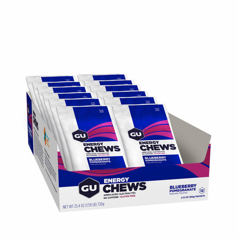 GU Energy Chews Blueberry Pomegranate - Box of 12