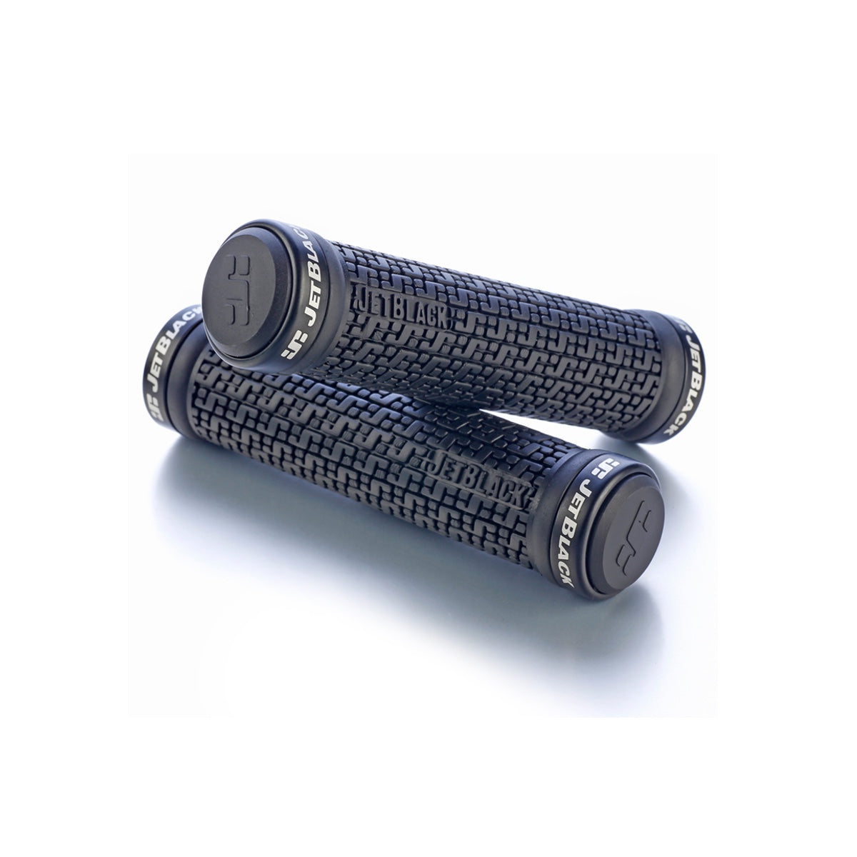 JetBlack Pin Lock On Grips - Black, Black Rings