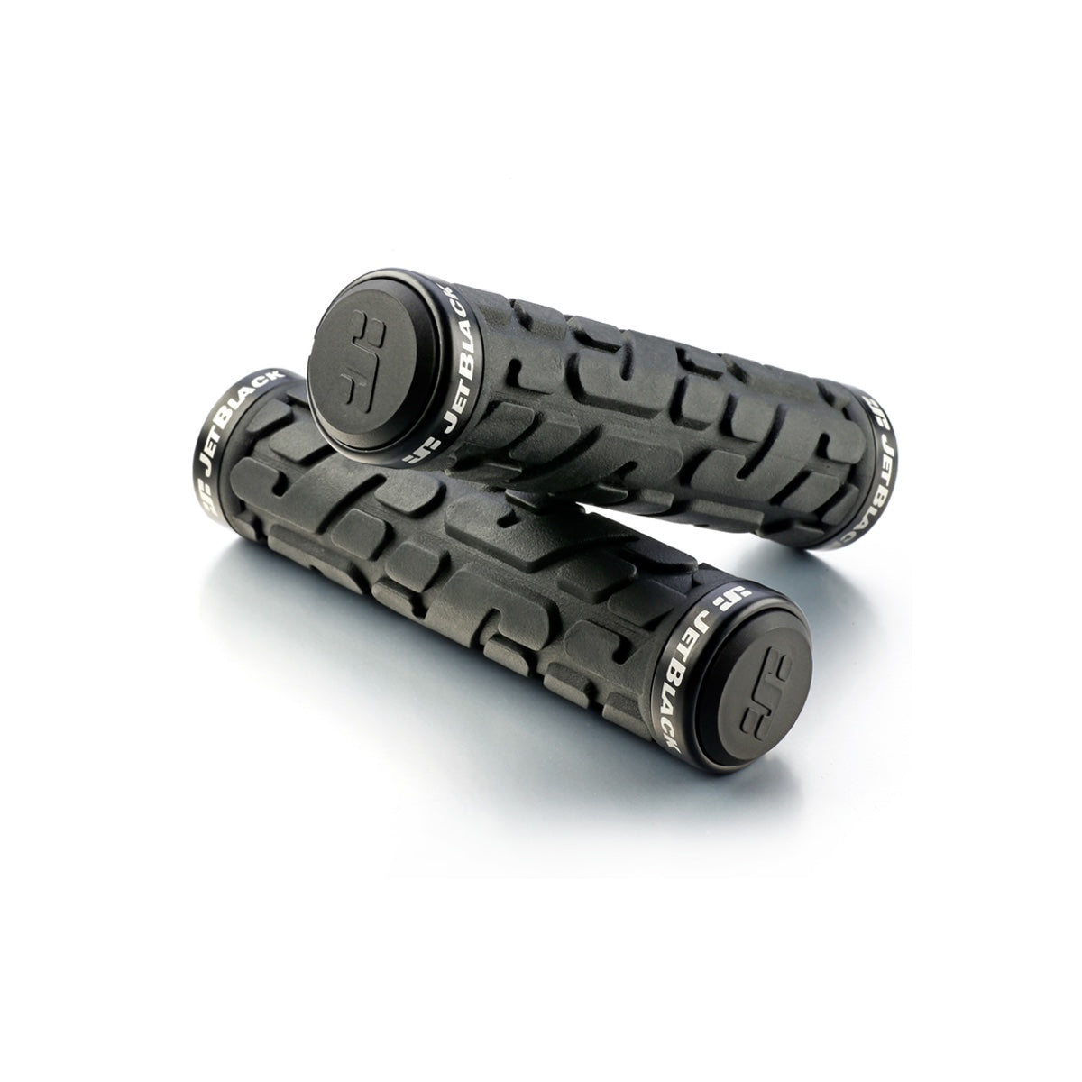 JetBlack Rivet Lock On Grips - Black, Rings Included
