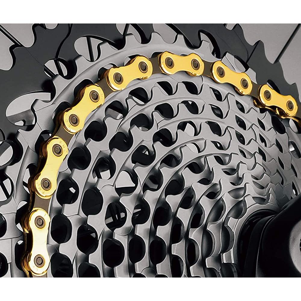KMC X11SL 11-Speed Chain 118L Ti-N Gold/Black with Connect Link