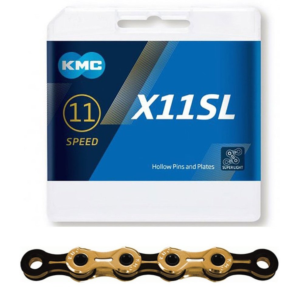 KMC X11SL 11-Speed Chain - Ti-N Gold/Black - Superlight