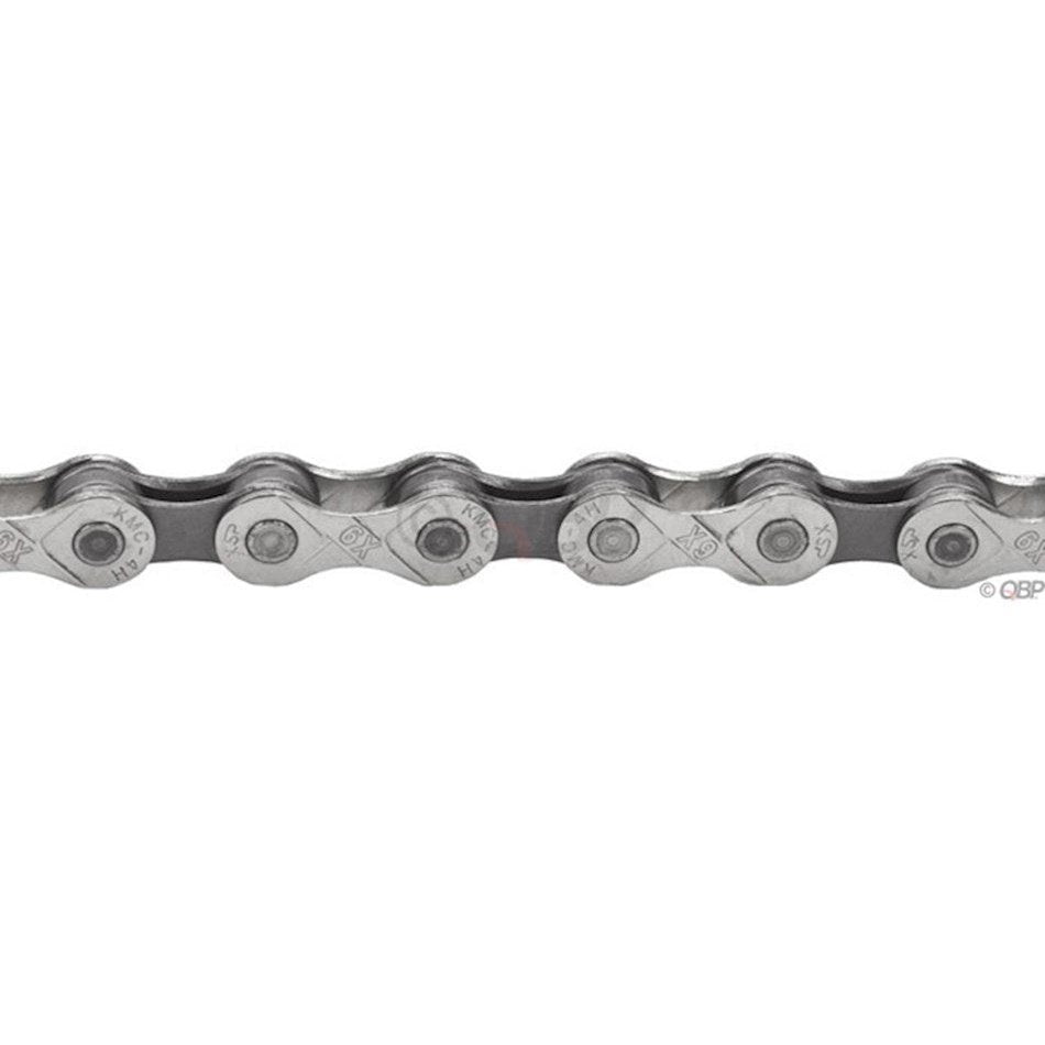 KMC X9 9-Speed Chain Workshop Box with 25 Chains & Connect Link - Silver/Grey