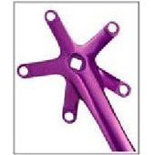 Lasco Alloy Single Speed Crank Set - 170mm, 130 BCD, Purple