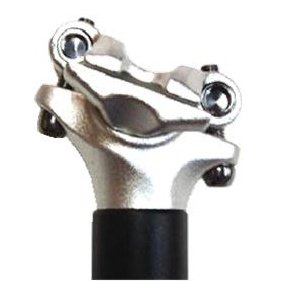 MICRO ADJUST Dual Bolt Alloy Seat Post, 27.2 x 400mm, Zero Offset, Black