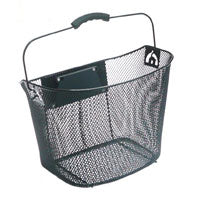 MeshFront Q/R Basket Black, Front Mesh, Quick Release Fittings, 25cm x 34cm x 25cm