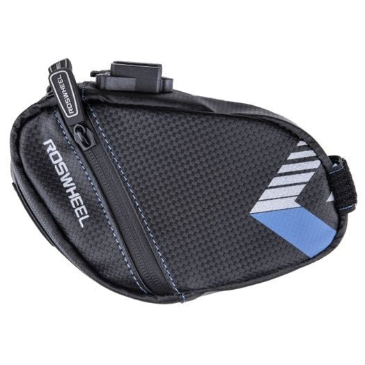 ROSWHEEL Slim Profile Saddle Bag - Water Resistant & Black
