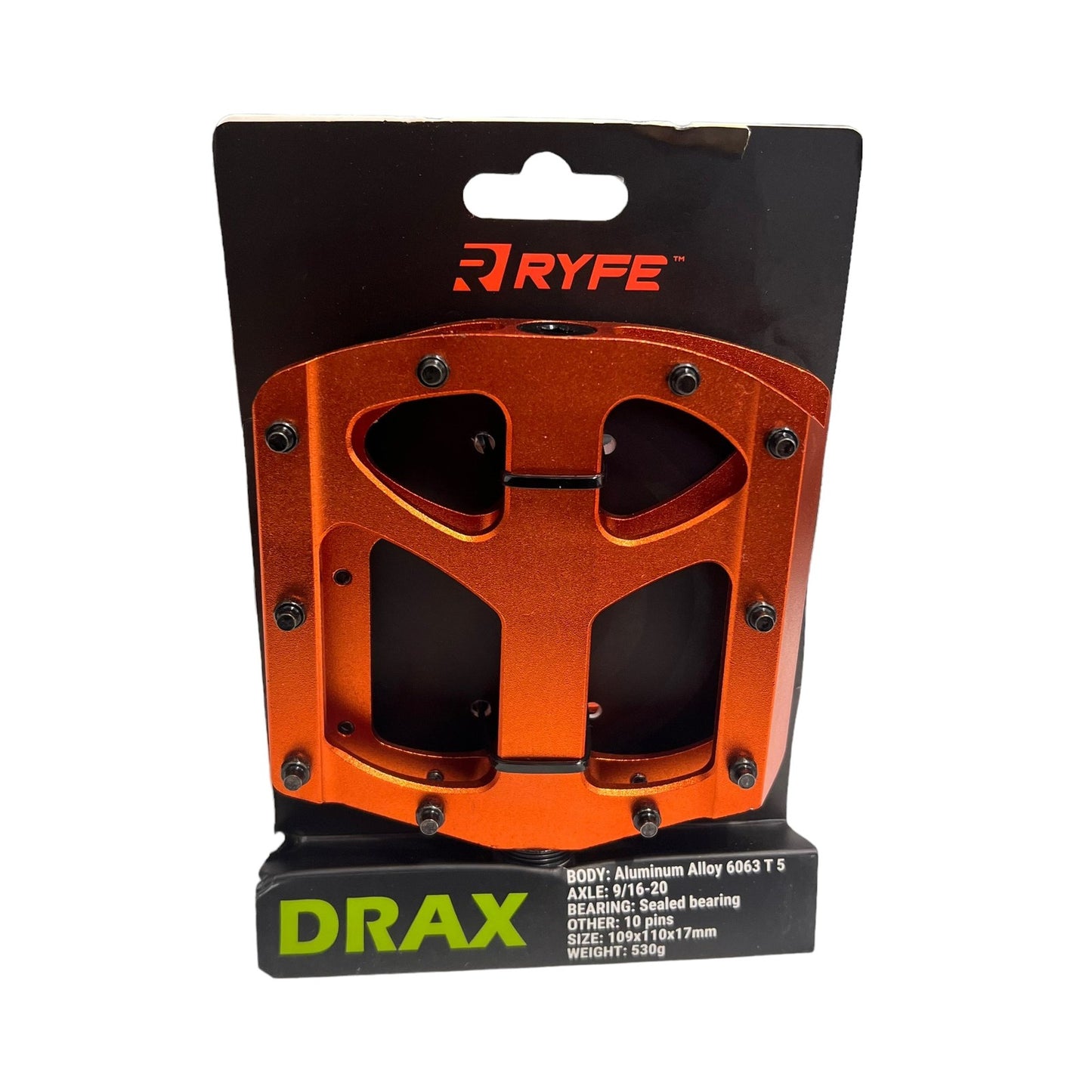 RYFE - DRAX Pedals | Sealed Bearing | Alloy | Large Platform MTB BMX