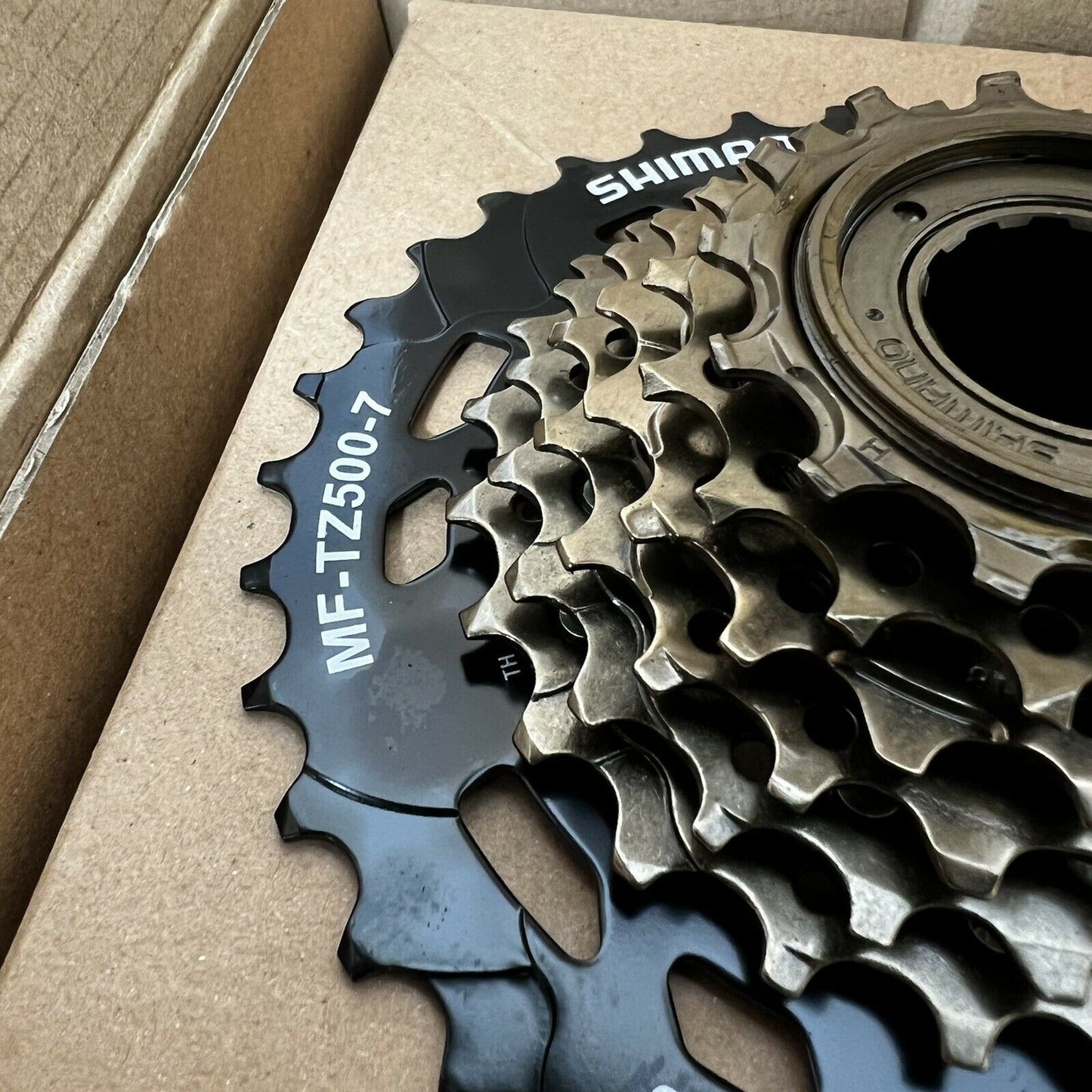 SHIMANO MF-TZ500 7 Speed 14-34T Freewheel Rear Cog Cassette Gears Screw On Bike