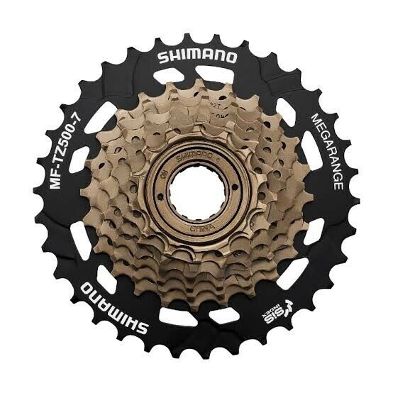 SHIMANO MF-TZ500 7 Speed 14-34T Freewheel Rear Cog Cassette Gears Screw On Bike